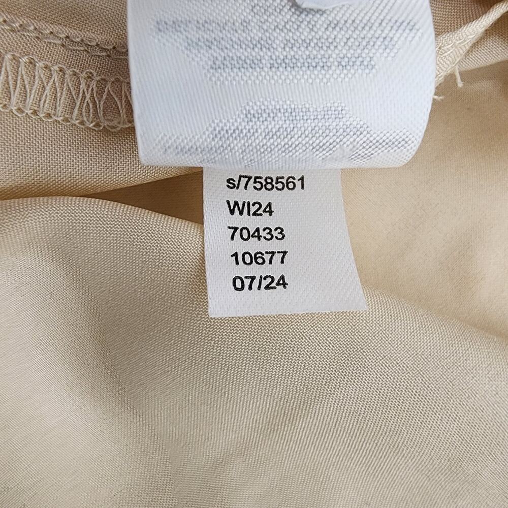 LOFT Women’s Embellished Double V Neck Tank Top Small Ecru Cloud Beige Relaxed - Picture 10 of 10
